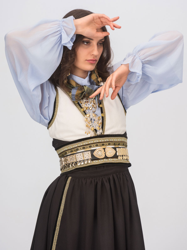 Elvira Chiffon skjorte Lyseblå