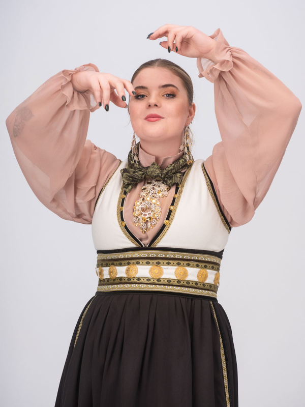 Elvira Chiffon skjorte Gold